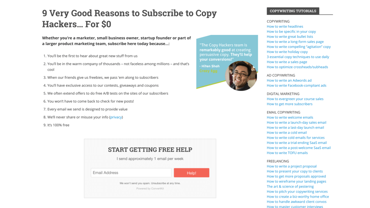 Give Them a Reason to Subscribe Example Give Them a Reason to Subscribe Example